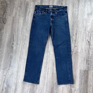 Faherty Mens Jeans 30x30 Blue Special Weave Denim Mid Rise Organic Cotton blend